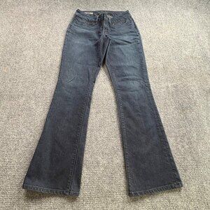 Banana Republic Jeans Womens 6‎ Blue Urban Boot Cut 32” inseam Low Rise Causal